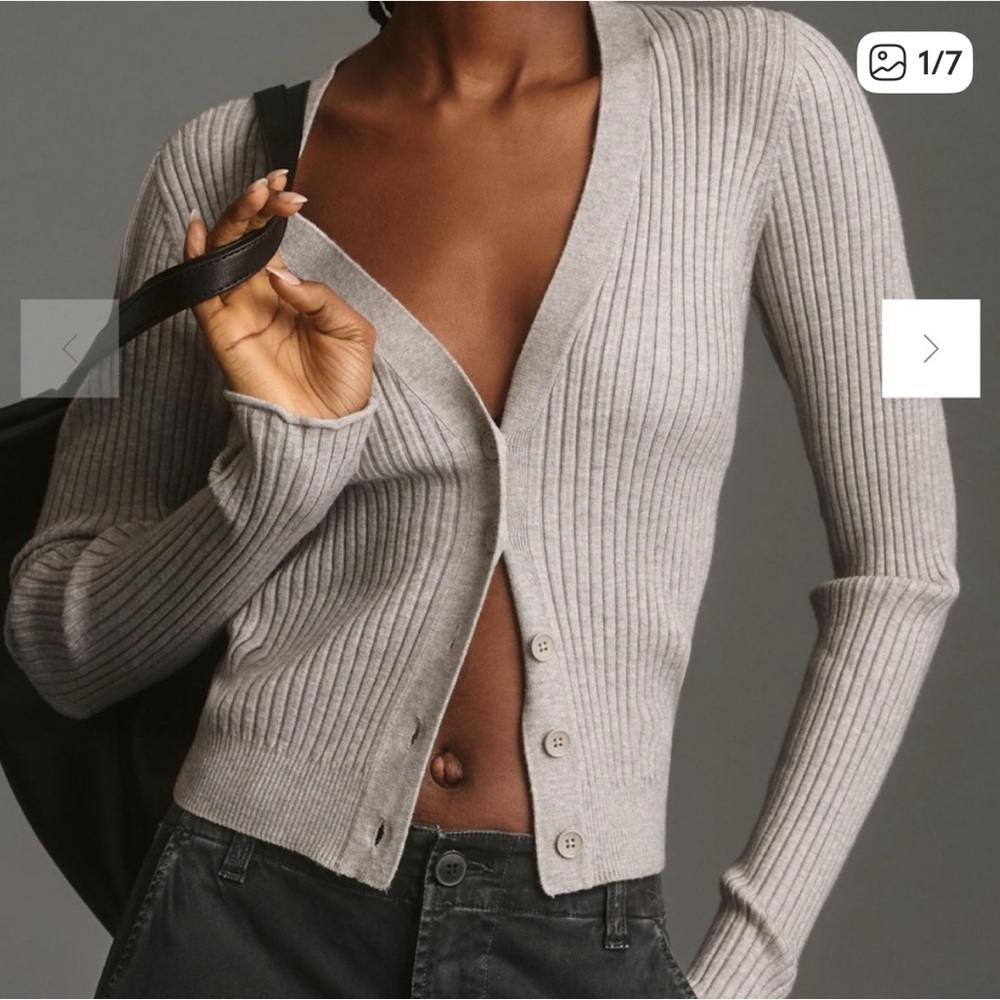 Good American Cozy Ribbed Cardigan